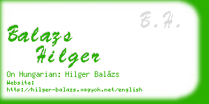 balazs hilger business card