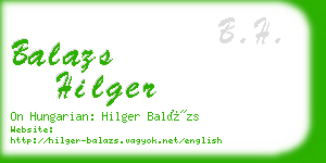 balazs hilger business card